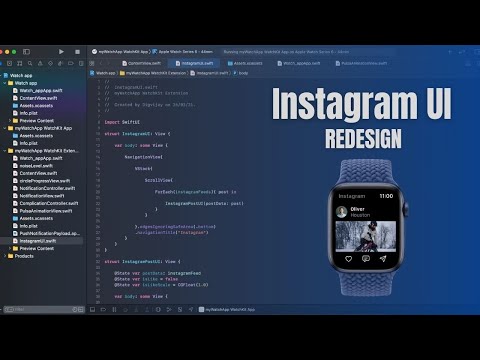 INSTAGRAM UI Redesign (SwiftUI 2.0, watchOS 7.0)