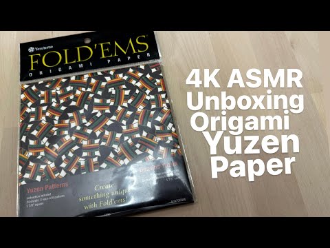 4K Asmr Unboxing Origami Yuzen Paper Mindfulness Relaxation