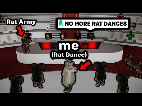 Trolling Judges with a RAT ARMY Using RAT DANCE in Roblox Talent Show