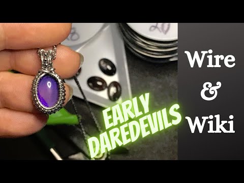 Ep. 9 Tiny Mood Stone Woven Wire Wrapped Pendant Tutorial with readings about early daredevils!