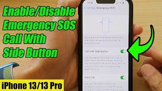 iPhone 13/13 Pro: How to Enable/Disable Emergency SOS Call With Side Button