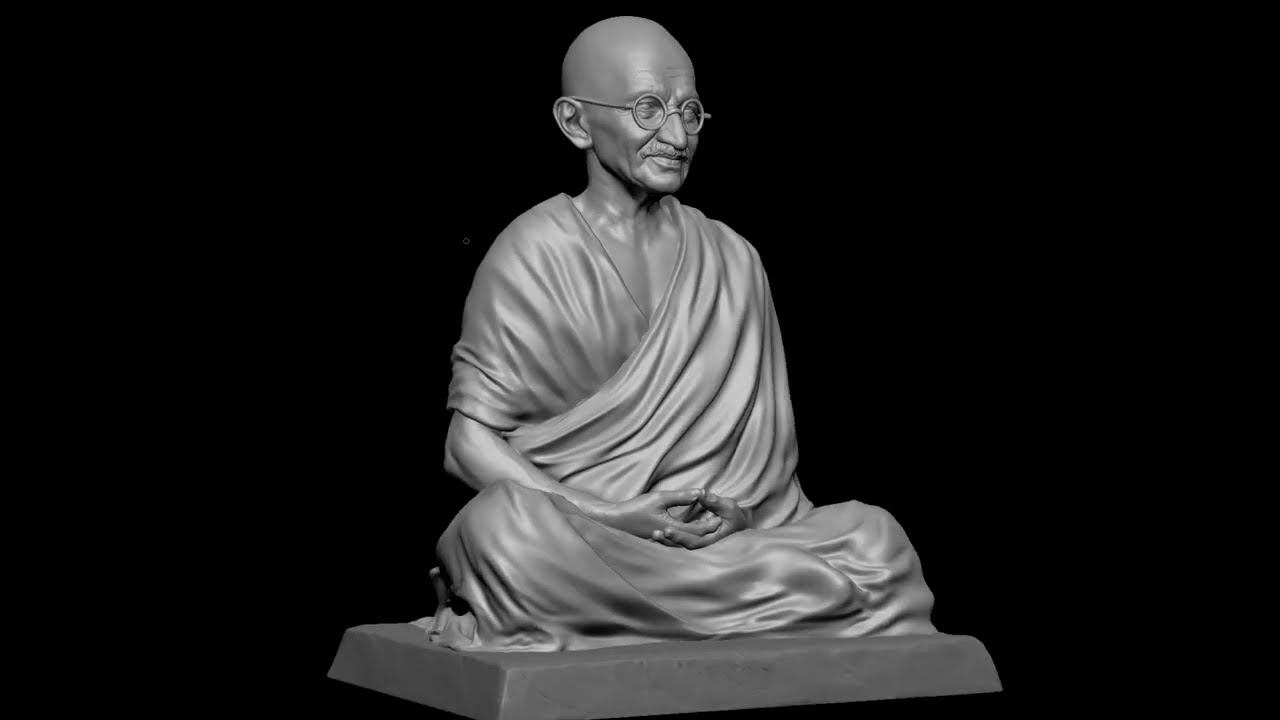 Escultura de Mahatma Gandhi Modelo de Impressão 3D