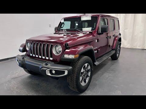 2021 Jeep Wrangler Unlimited Sahara 4x4 in Red for sale at Davis GMC Buick Lethbridge in Lethbridge, AB