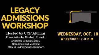 UCF Alumni Legacy Admissions Workshop 2018