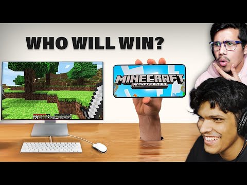 Minecraft Mobile VS PC 🔥 (Who will Win?) with 