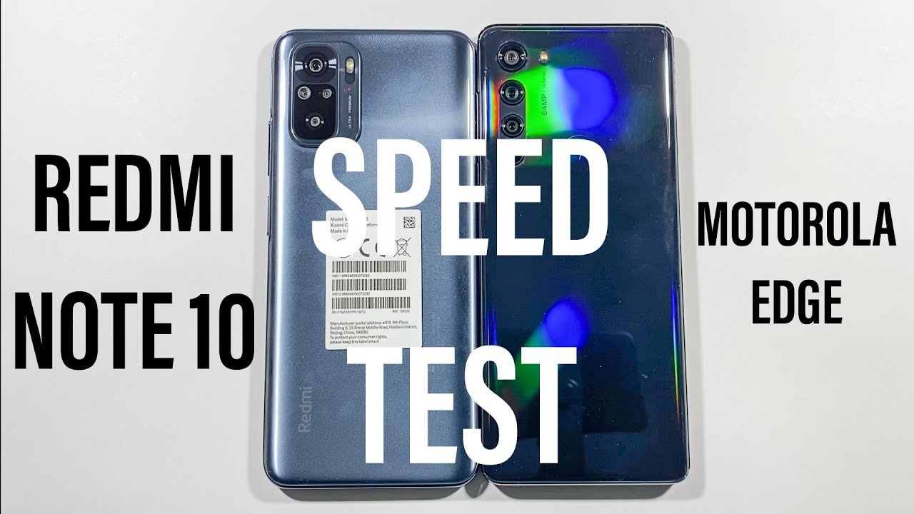Xiaomi Redmi Note 10 vs Motorola Edge Speed Test
