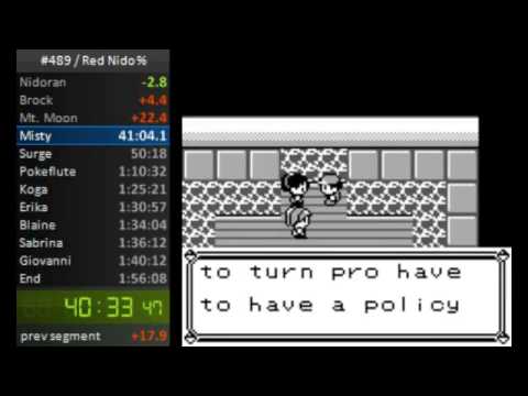 Pokemon Red in 1:54 with Nidoking! [Former World Record]