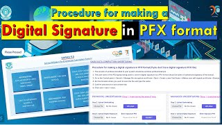 Process to make PFX digital signature in hindi