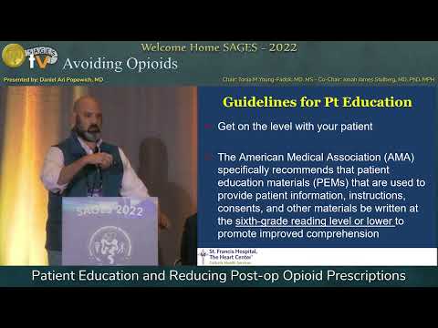 Patient Education and Reducing Post-op Opioid Prescriptions