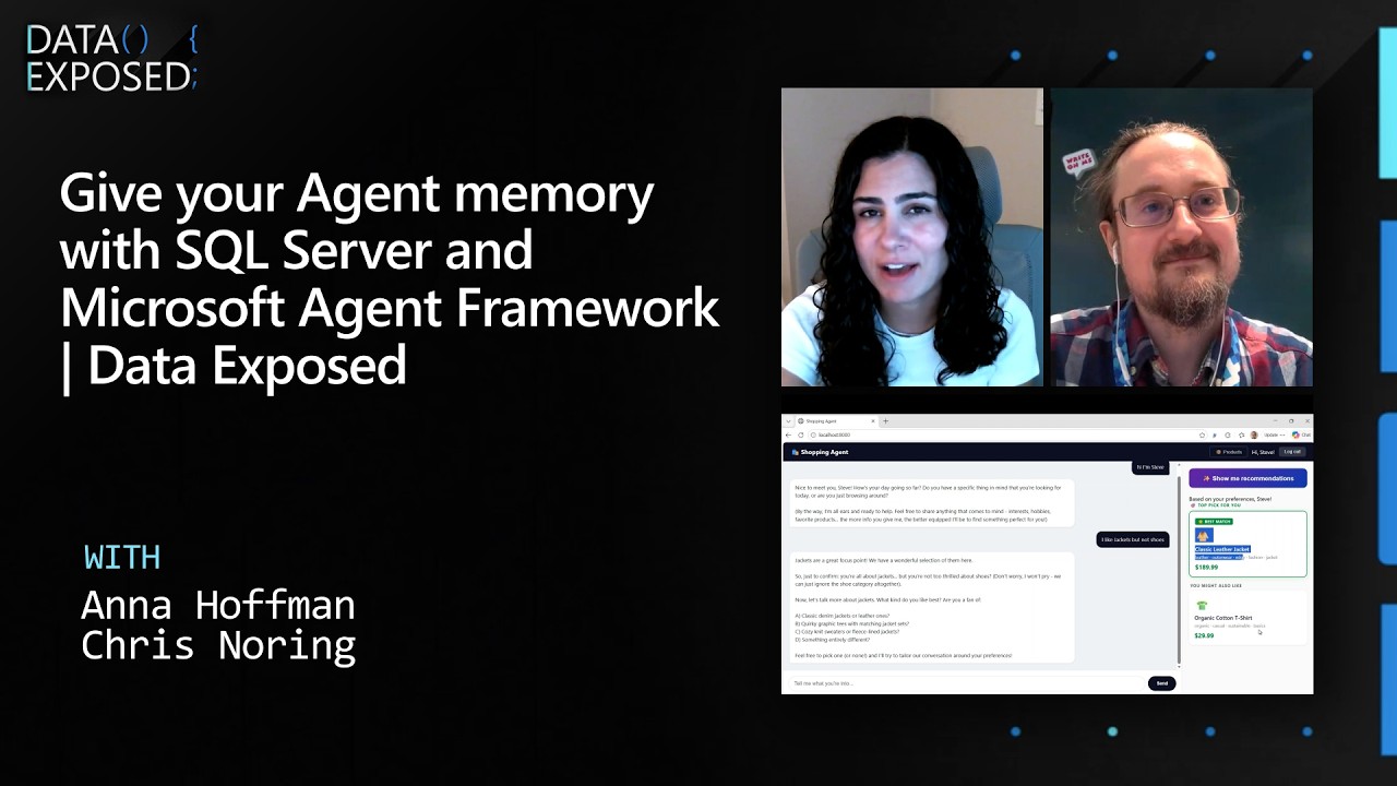 Give your Agent memory with SQL Server and Microsoft Agent Framework ...