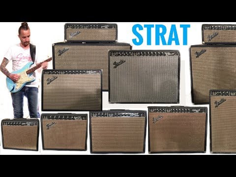 Shootout! STRAT and 9 Vintage BLACKFACE Fender Amps