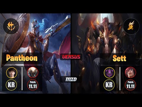 Kuro PANTHEON (Mid) [Conqueror] VS SETT - Master KR Patch 11.11