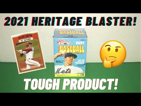 2021 TOPPS HERITAGE BLASTER BOX! * NICE SET WITH TOUGH PULLS! * BASEBALL CARDS OPENING! GOOD PRODUCT