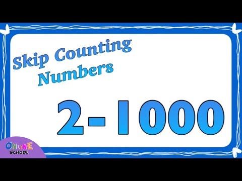 Skip Counting 2-1000, Numbers 2-1000, Skip Numbers 2-1000, Flashcard Skip Counting 2-1000, 2-1000
