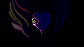 Amazing Arts! Colorfull  neon Heart in the dark painting process animation #shorts