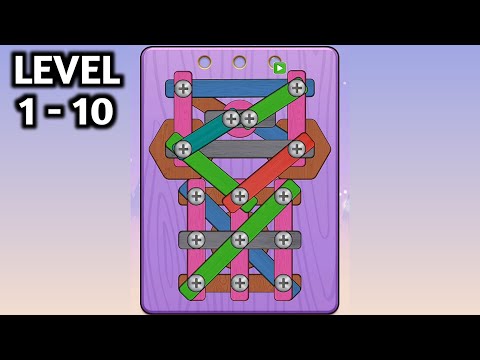Level 1 - 10 | Wood Nuts & Bolts, Screw Gameplay FHD - YouTube