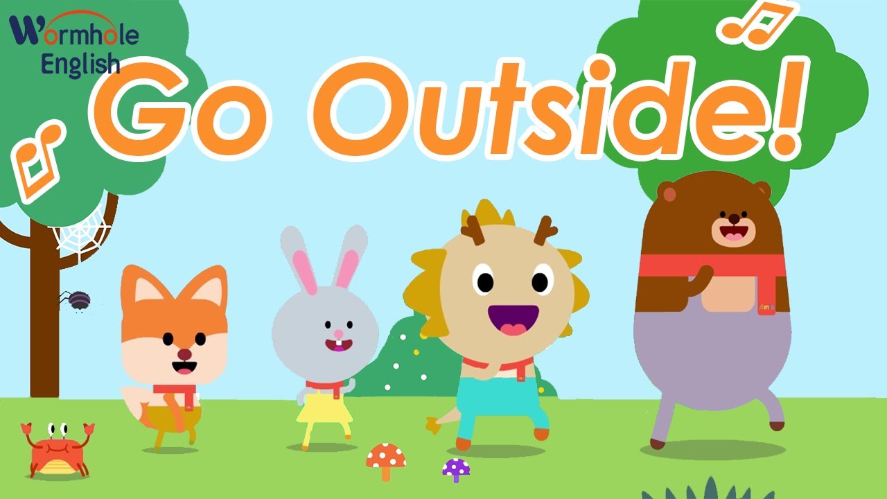 Let's Go Outside! ♫ | Let's Play | Wormhole English Music For Kids