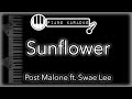 Sunflower - Post Malone ft. Swae Lee -  Piano Karaoke Instrumental