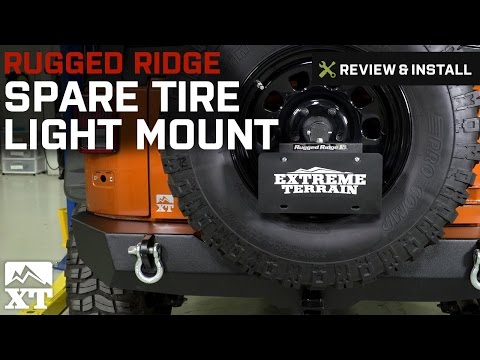 Jeep Wrangler Rugged Ridge Rear Spare Tire Light Mount (2007-2017 JK) Review & Install