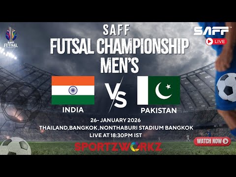 LIVE |SAFF Men’s Futsal Championship 2026 | Day 7 – Match 3 | India vs Pakistan