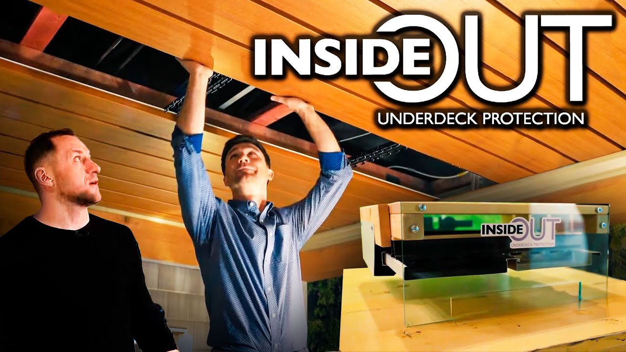 Porch Ceiling: INSIDE OUT Under Decking Gutter Solution by Quality Edge