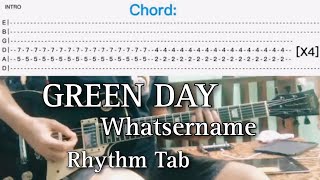 Whatsername Rhythm TABS &amp; CHORDS - Green Day (Guitarlesson with TABS)