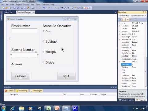 Visual Basic 2010 Express Tutorial 6 - Data Parsing Error Checking and An User Friendly Interface