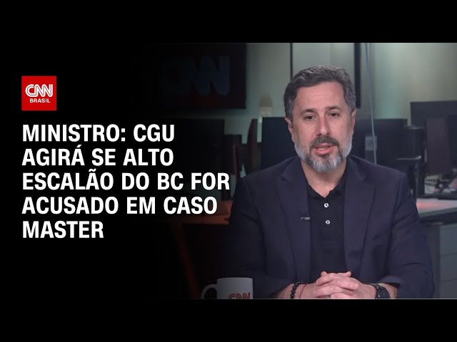Caso Master: CGU agirá se alto escalão do BC for acusado, diz ministro | CNN PRIME TIME