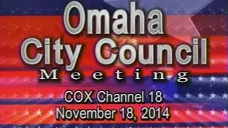 preview picture of video 'Omaha Nebraska City Council Meeting, November 18, 2014'