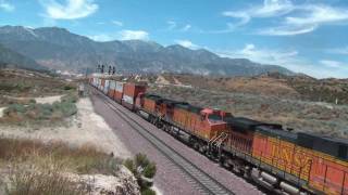 preview picture of video 'Trains in Cajon Pass on 8-12-11 Part 3 HD'