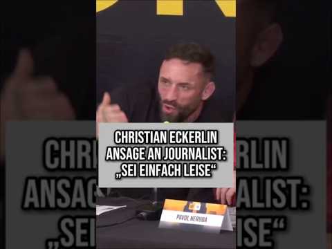 Christian Eckerlin's message to journalist: "Just be quiet" #mma #mmafighter #christian #frankfurt
