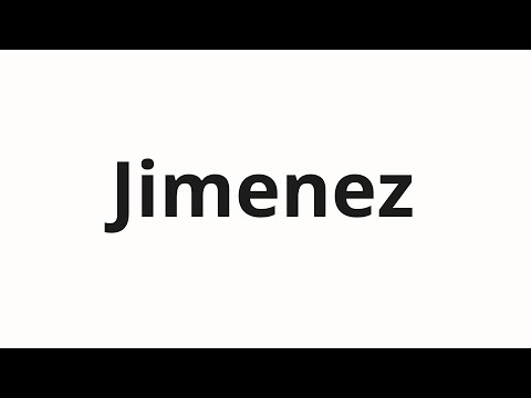 How to pronounce Jimenez