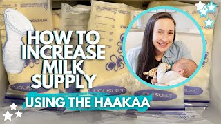 HOW TO BUILD A HUGE SUPPLY OF BREASTMILK WITH JUST THE HAAKAA PUMP!! Breastfeeding Help & Support!
