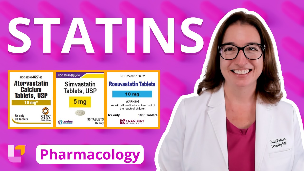 Statins: Cholesterol (Antilipemic) Meds - Pharmacology - Cardiovascular - Nursing | @LevelUpRN