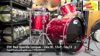 Video thumbnail for DW Red Sparkle Lacquer - 24x18, 13x9, 16x13 - The Drum Shop North Shore by Nate Morrison Drums