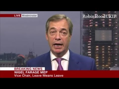 Nigel Farage calls for May to go now
