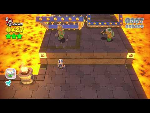 Super Mario 3D World ~ World Castle-Castle (Green Star & Stamp Guide)