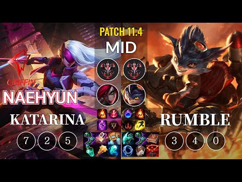 GRF Naehyun Katarina vs Rumble Mid - KR Patch 11.4
