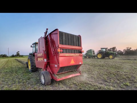 2 Big Round Balers in Alfalfa