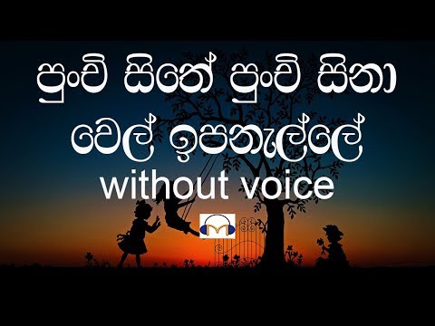 Punchi Sithe Punchi Sina Karaoke (without voice) පුංචි සිතේ පුංචි සිනා වෙල් ඉපනැල්ලේ.