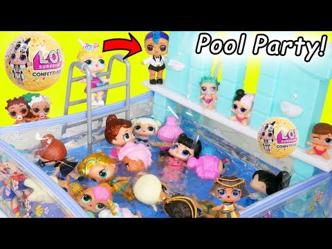 Punk Boi LOL Surprise New Shopkins Pool House and Wedding with JOJO Get Married
