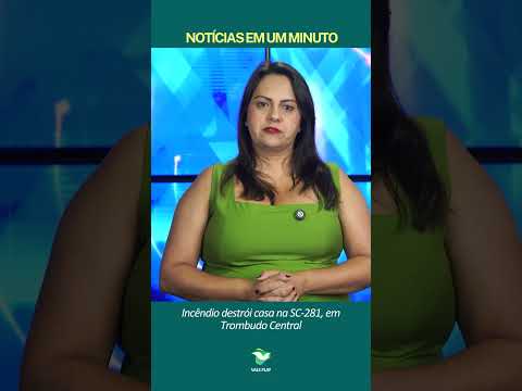 Trombudo Central: Incêndio destrói casa de dois pavimentos na SC-281