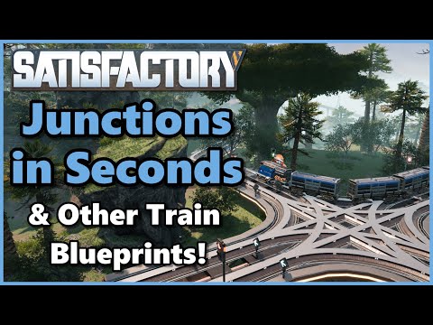 Satisfactory - 20 Quick & Easy Train Blueprints: Junctions, Wall Tracks, & More!