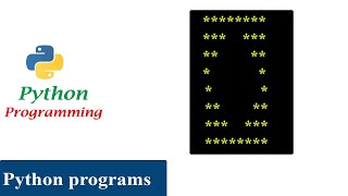 Python Pattern Program - Print Stars in  Hollow Diamond Shape