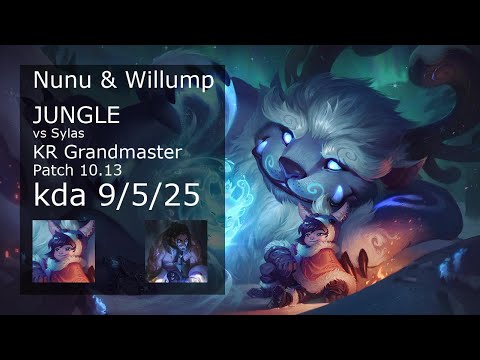 Nunu & Willump vs Sylas Jungle - KR Grandmaster 9/5/25 Patch 10.13 // [롤] 누누와 윌럼프 vs 사일러스 정글