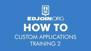 EDJOIN   Custom Applications training 2