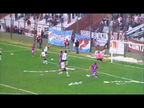 Damián Salvatierra anota el segundo gol violeta