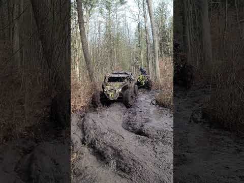 Maverick X3 Taking A Mud Bath! #canam #sxs #atv #offroad