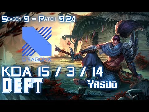 DRX Deft YASUO vs MISS FORTUNE ADC - Patch 9.24 KR Ranked