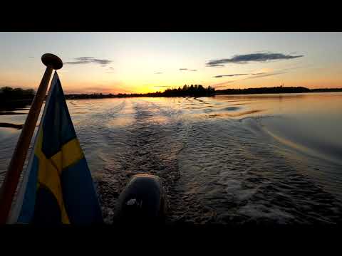 båt dag i karlskrona skärgård 4k